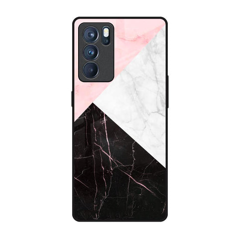 Marble Collage Art Oppo Reno6 Pro Glass Back Cover Online