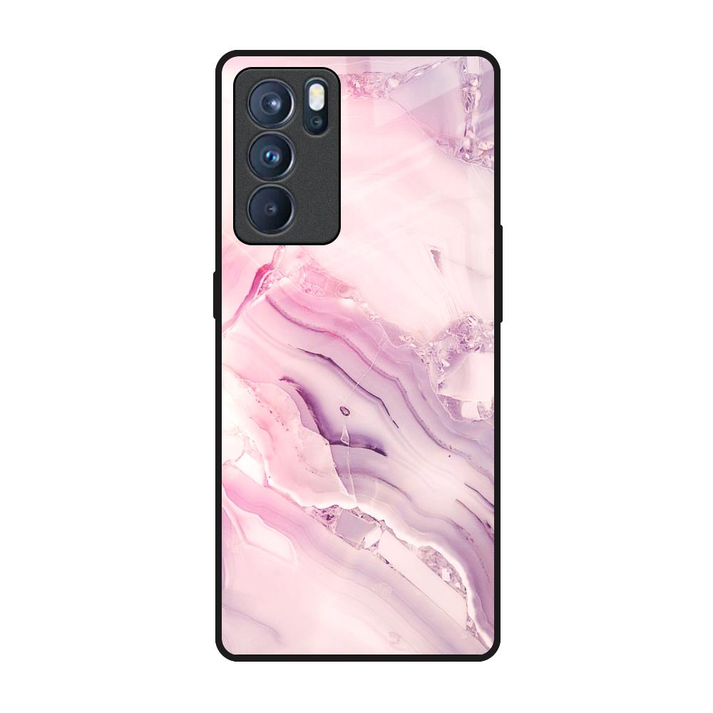 Diamond Pink Gradient Oppo Reno6 Pro Glass Back Cover Online