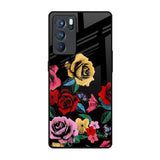 Floral Decorative Oppo Reno6 Pro Glass Back Cover Online
