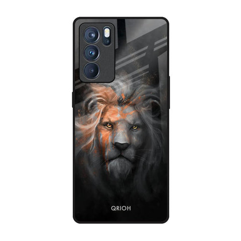 Devil Lion Oppo Reno6 Pro Glass Back Cover Online