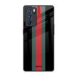 Vertical Stripes Oppo Reno6 Pro Glass Back Cover Online
