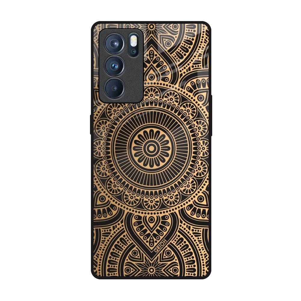 Luxury Mandala Oppo Reno6 Pro Glass Back Cover Online