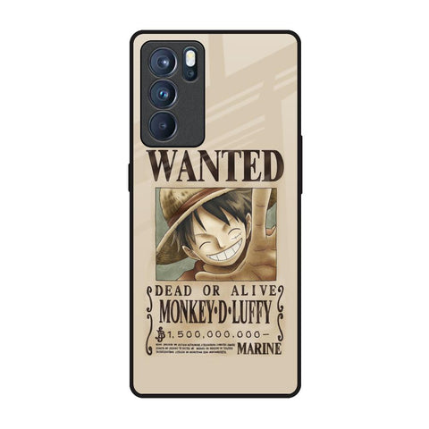 Luffy Wanted Oppo Reno6 Pro Glass Back Cover Online