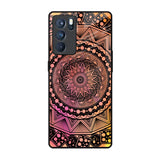 Floral Mandala Oppo Reno6 Pro Glass Back Cover Online