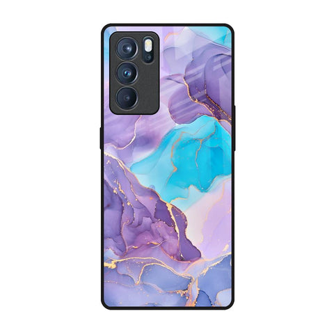 Alcohol ink Marble Oppo Reno6 Pro Glass Back Cover Online