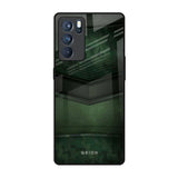 Green Leather Oppo Reno6 Pro Glass Back Cover Online