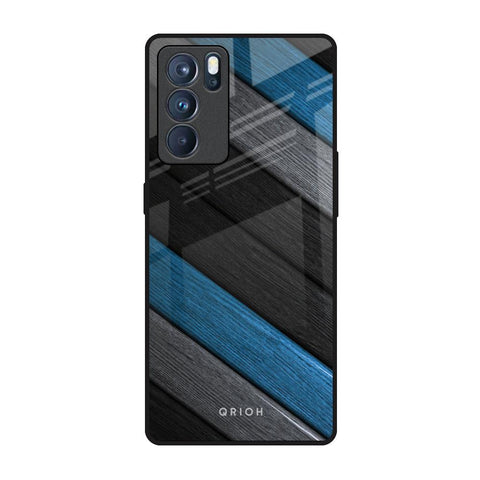Multicolor Wooden Effect Oppo Reno6 Pro Glass Back Cover Online