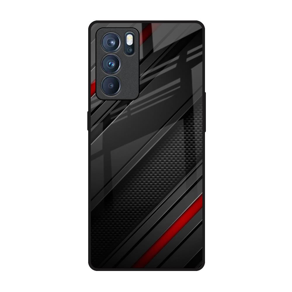 Modern Abstract Oppo Reno6 Pro Glass Back Cover Online