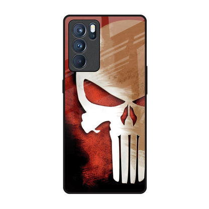 Red Skull Oppo Reno6 Pro Glass Back Cover Online