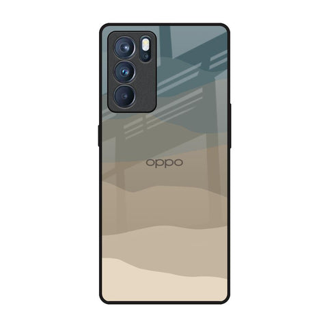 Abstract Mountain Pattern Oppo Reno6 Pro Glass Back Cover Online