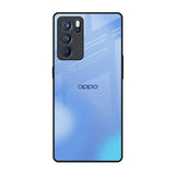 Vibrant Blue Texture Oppo Reno6 Pro Glass Back Cover Online