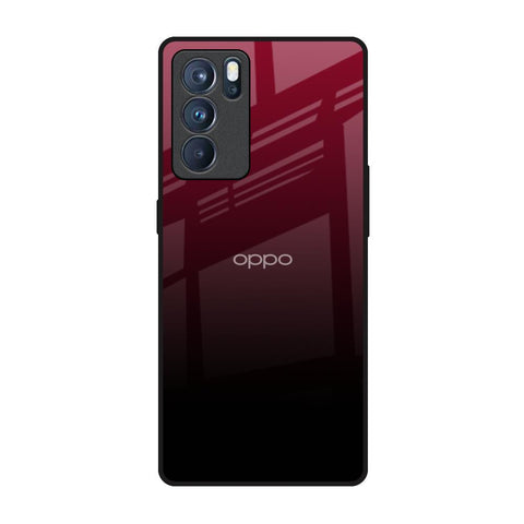 Wine Red Oppo Reno6 Pro Glass Back Cover Online