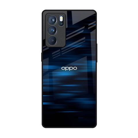 Blue Rough Abstract Oppo Reno6 Pro Glass Back Cover Online