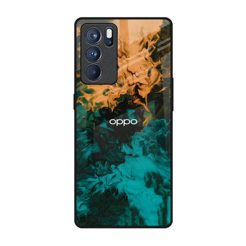 Watercolor Wave Oppo Reno6 Pro Glass Back Cover Online