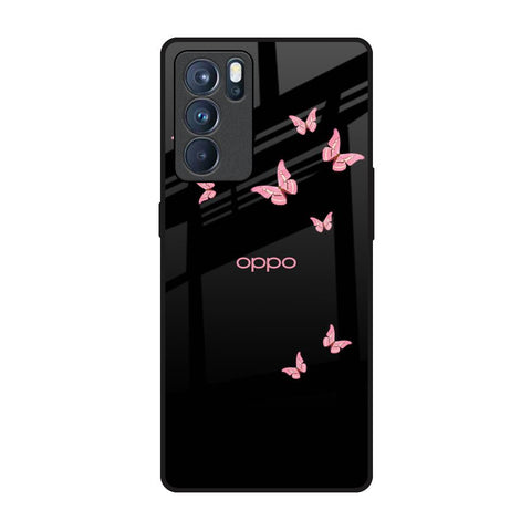 Fly Butterfly Oppo Reno6 Pro Glass Back Cover Online