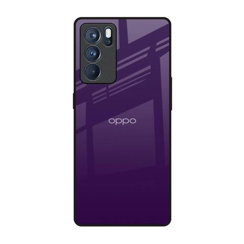 Dark Purple Oppo Reno6 Pro Glass Back Cover Online