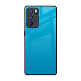 Blue Aqua Oppo Reno6 Pro Glass Back Cover Online