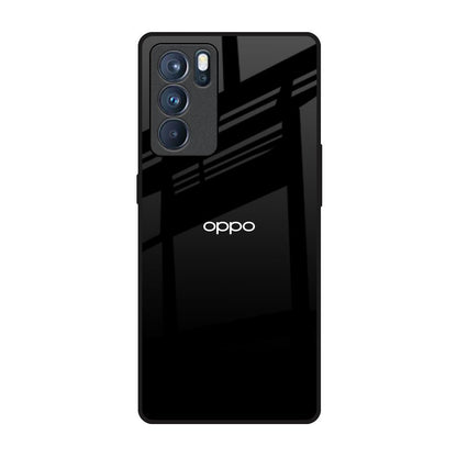 Jet Black Oppo Reno6 Pro Glass Back Cover Online