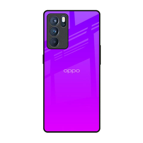 Purple Pink Oppo Reno6 Pro Glass Back Cover Online