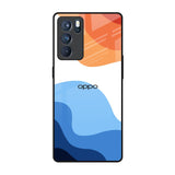 Wavy Color Pattern Oppo Reno6 Pro Glass Back Cover Online