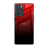 Maroon Faded Oppo Reno6 Pro Glass Back Cover Online