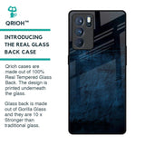 Dark Blue Grunge Glass Case for Oppo Reno6 Pro