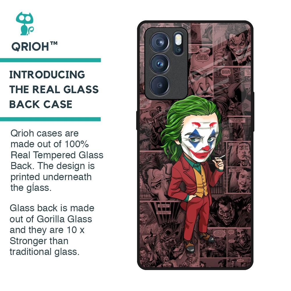 Joker Cartoon Glass Case for Oppo Reno6 Pro