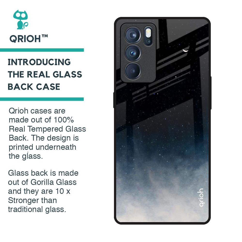 Black Aura Glass Case for Oppo Reno6 Pro