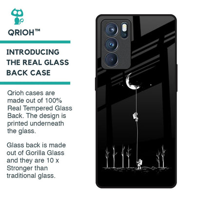 Catch the Moon Glass Case for Oppo Reno6 Pro