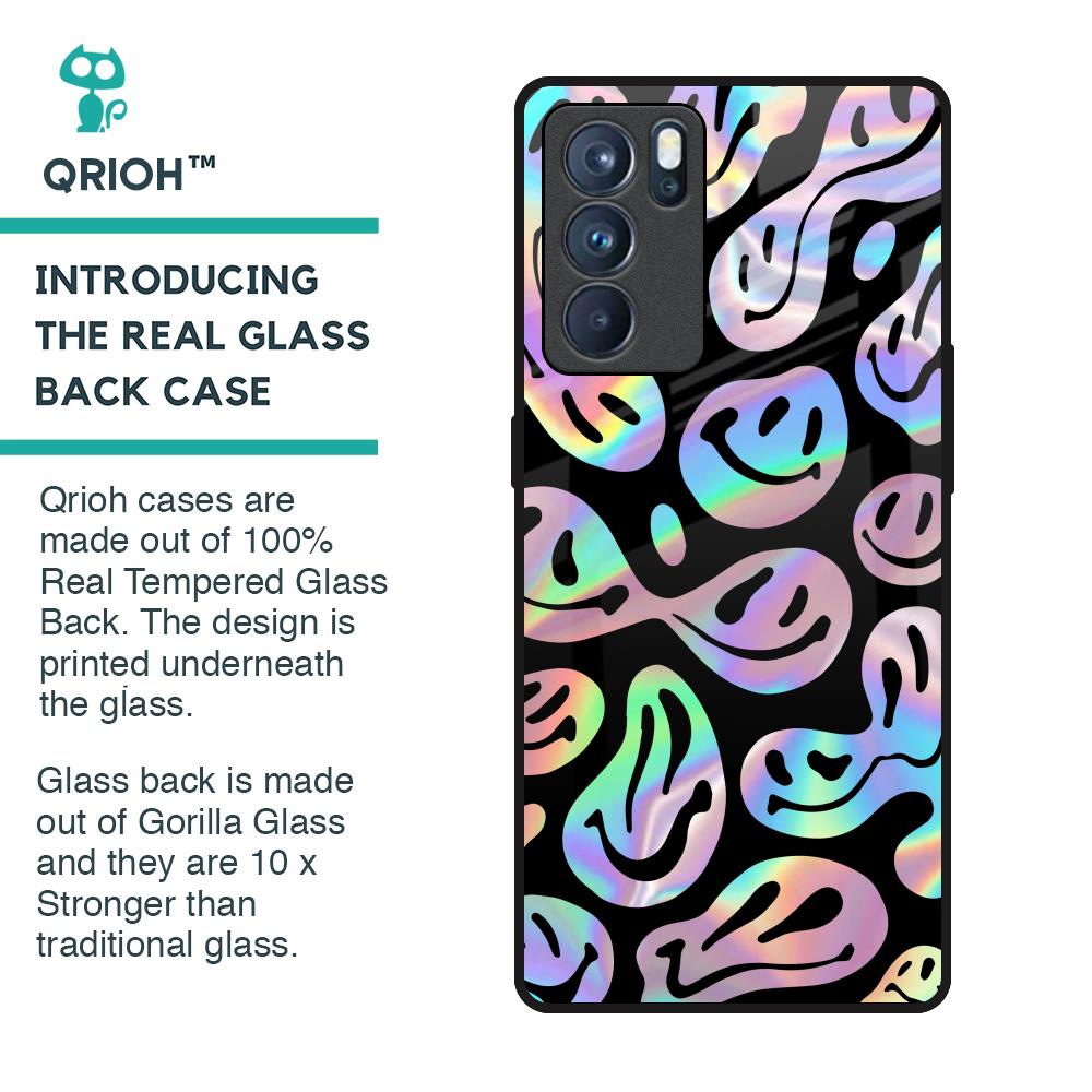 Acid Smile Glass Case for Oppo Reno6 Pro