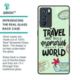 Travel Stamps Glass Case for Oppo Reno6 Pro