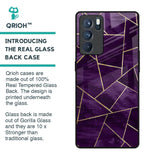 Geometric Purple Glass Case For Oppo Reno6 Pro