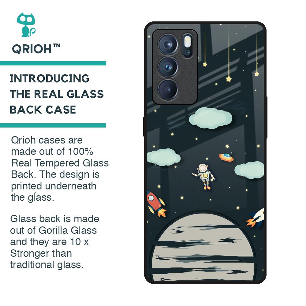 Astronaut Dream Glass Case For Oppo Reno6 Pro