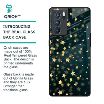 Dazzling Stars Glass Case For Oppo Reno6 Pro