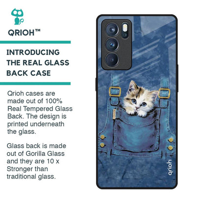 Kitty In Pocket Glass Case For Oppo Reno6 Pro
