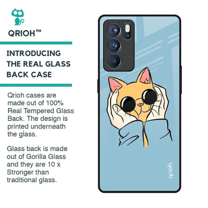 Adorable Cute Kitty Glass Case For Oppo Reno6 Pro