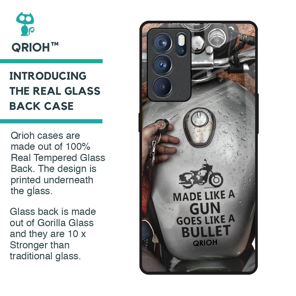 Royal Bike Glass Case for Oppo Reno6 Pro