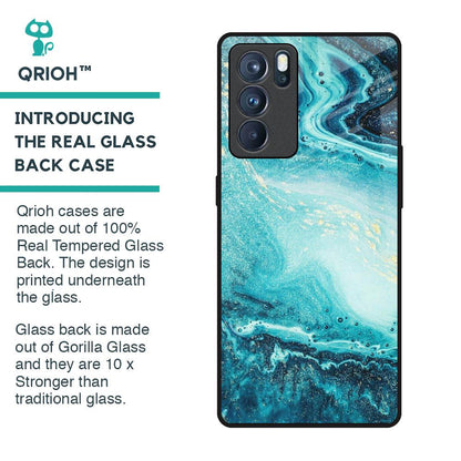 Sea Water Glass Case for Oppo Reno6 Pro