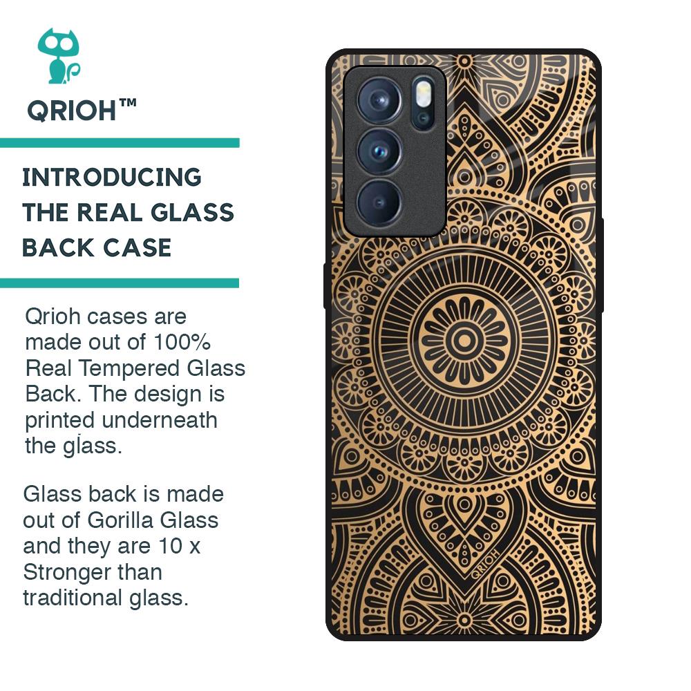 Luxury Mandala Glass Case for Oppo Reno6 Pro