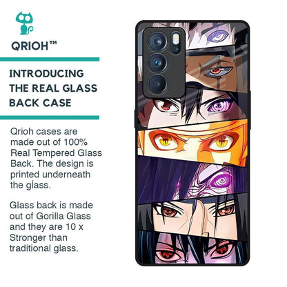 Anime Eyes Glass Case for Oppo Reno6 Pro