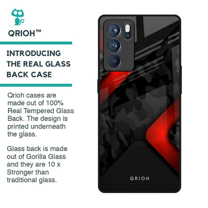 Modern Camo Abstract Glass Case for Oppo Reno6 Pro
