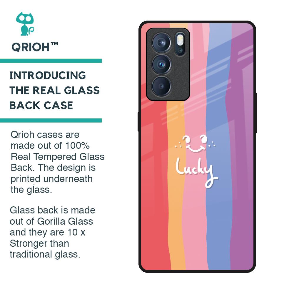 Lucky Abstract Glass Case for Oppo Reno6 Pro