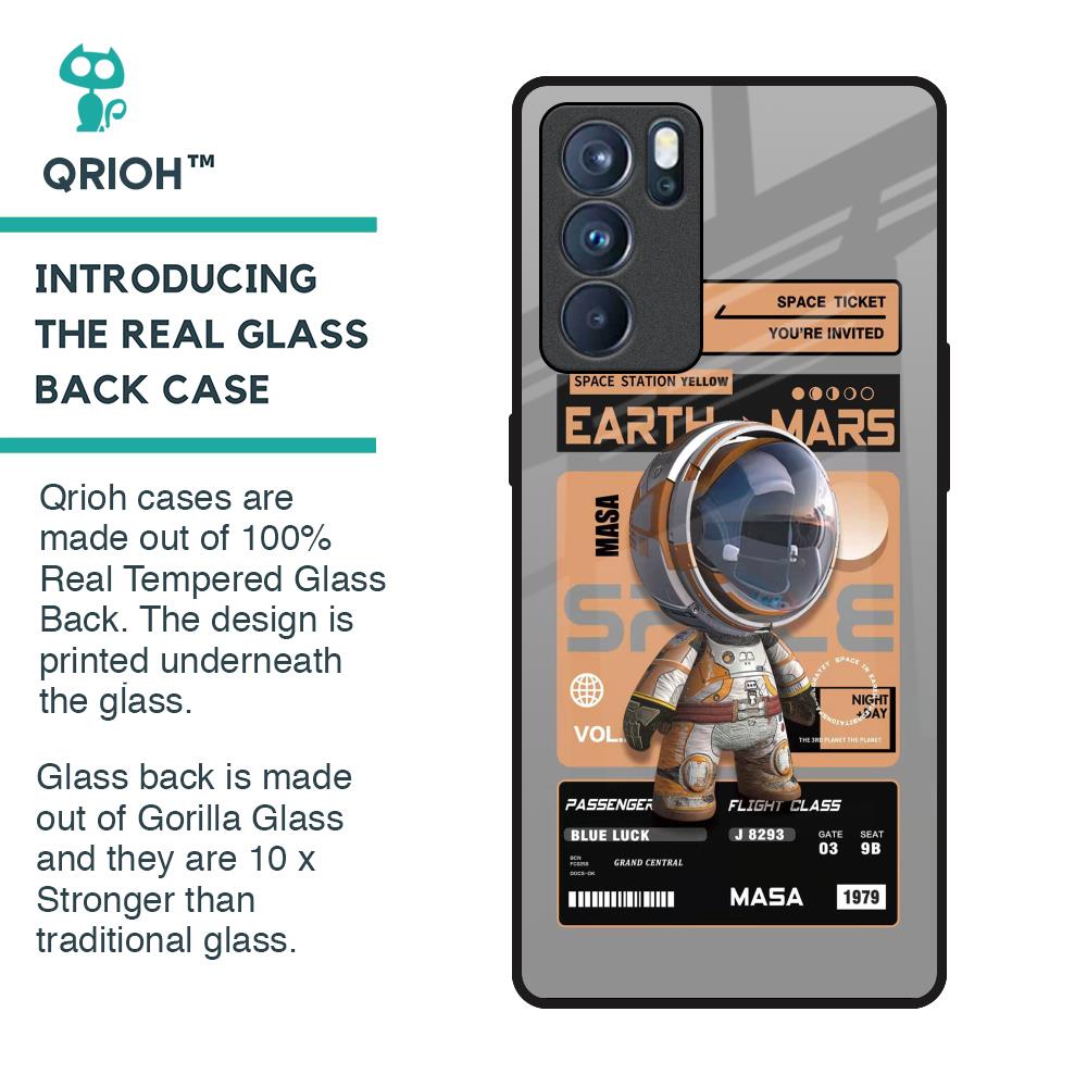 Space Ticket Glass Case for Oppo Reno6 Pro