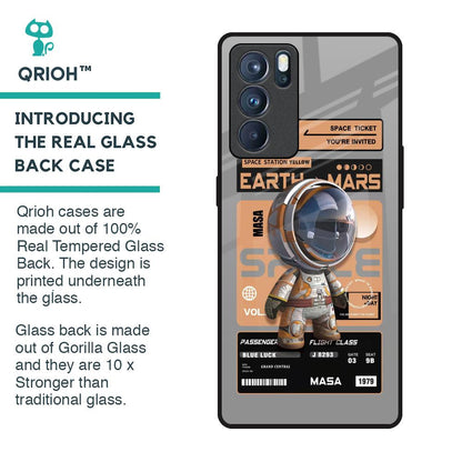 Space Ticket Glass Case for Oppo Reno6 Pro