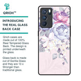 Elegant Floral Glass Case for Oppo Reno6 Pro