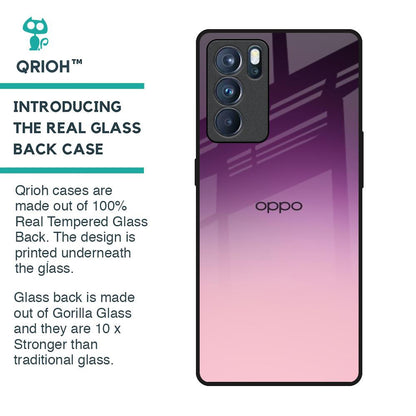 Purple Gradient Glass case for Oppo Reno6 Pro