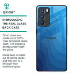 Blue Wave Abstract Glass Case for Oppo Reno6 Pro