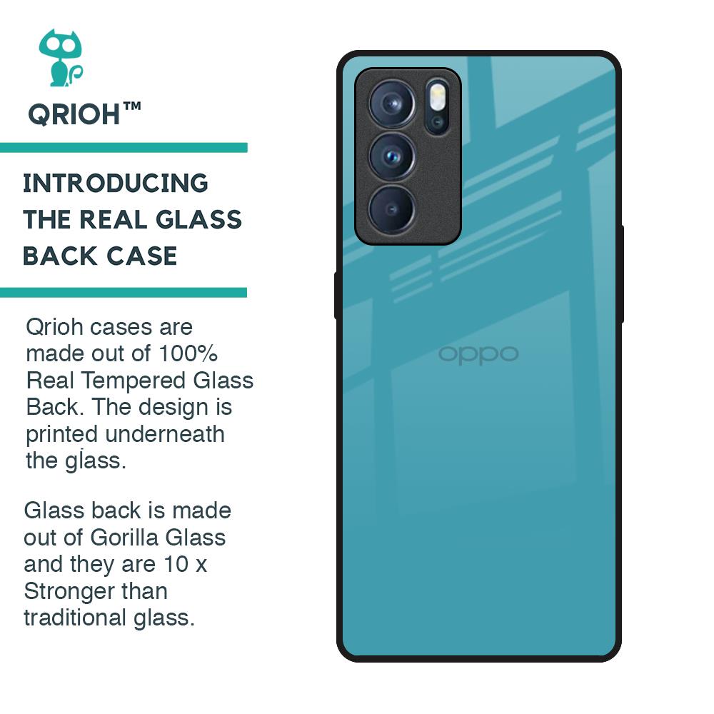 Oceanic Turquiose Glass Case for Oppo Reno6 Pro