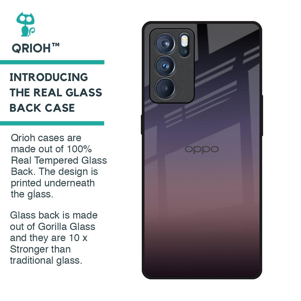 Grey Ombre Glass Case for Oppo Reno6 Pro