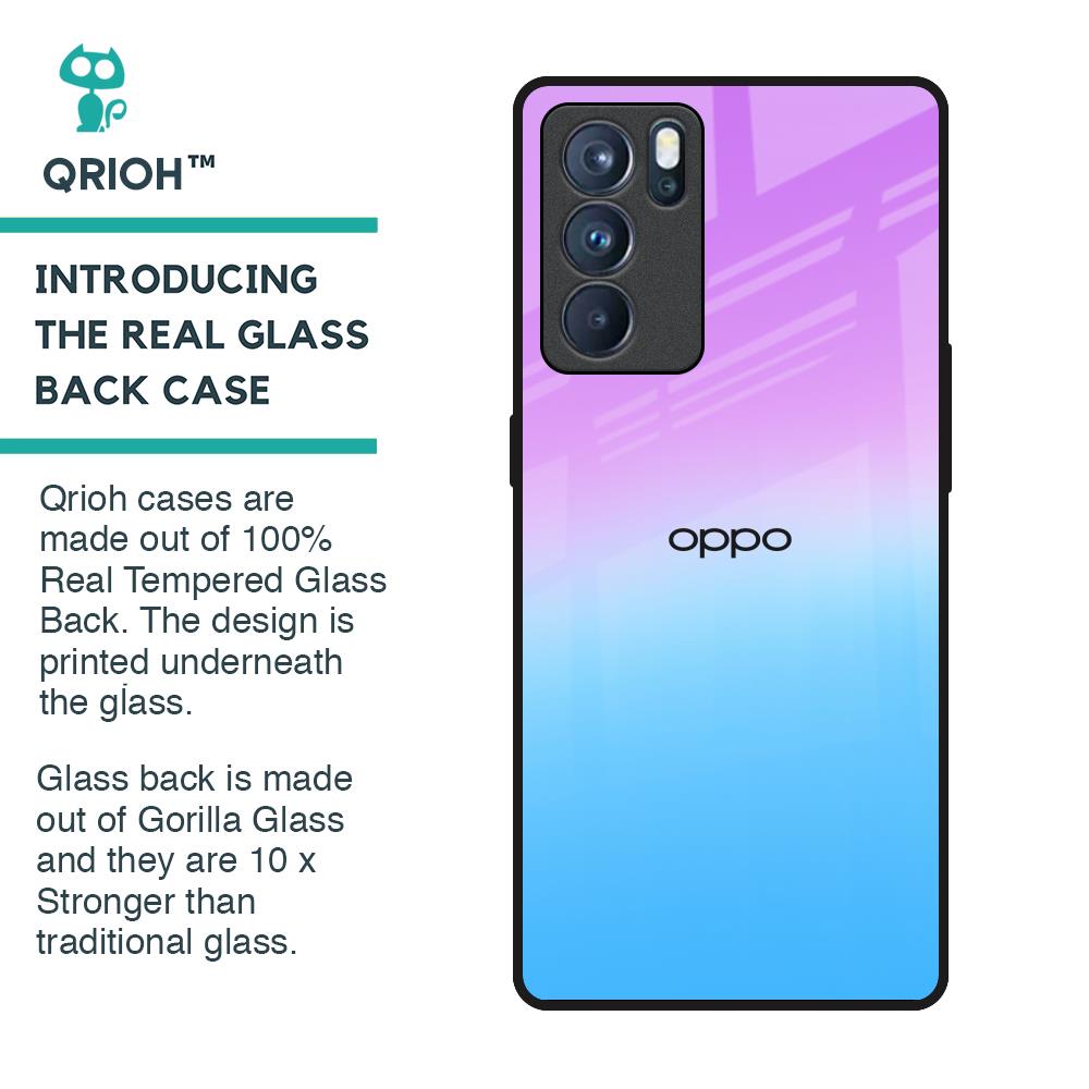 Unicorn Pattern Glass Case for Oppo Reno6 Pro